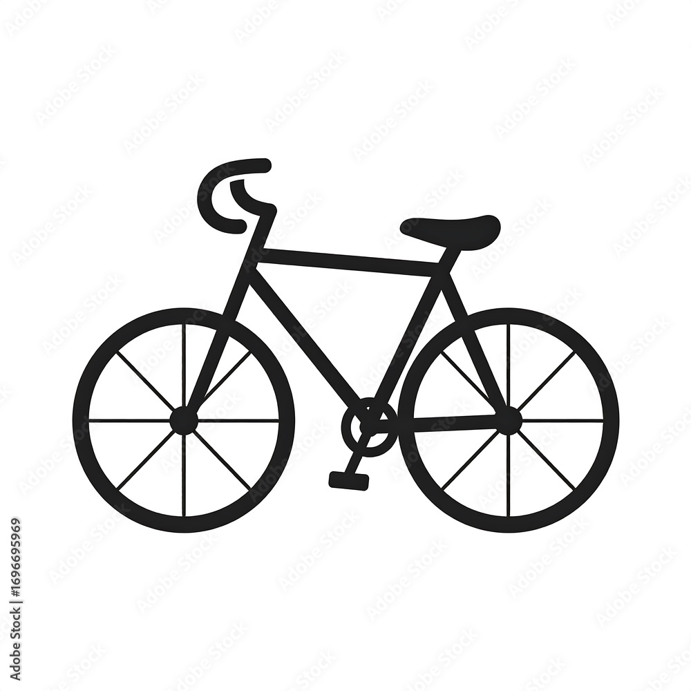 Obraz premium Simple black bicycle graphic