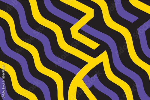Abstract wave background features vibrant flowing lines,Modern line pattern is created with bold colors,Colorful wallpaper shows geometric waves in motion.
