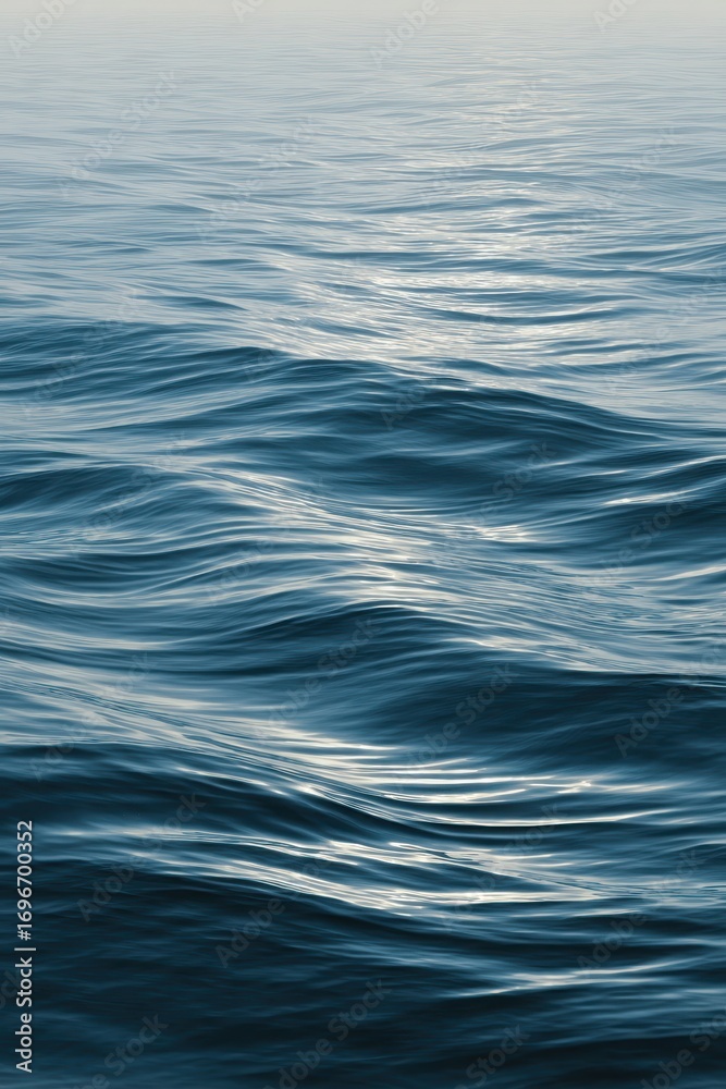 Naklejka premium Serene Ocean Surface with Gentle Ripples and Subtle Reflections.
