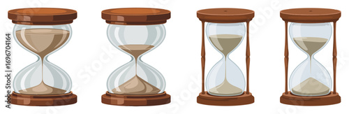 hourglass icon sand timer vector illustration