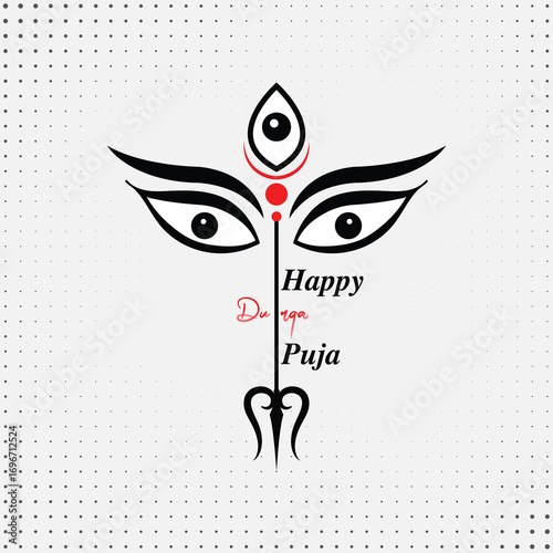 Durga Puja Celebration Divine Face Illustration