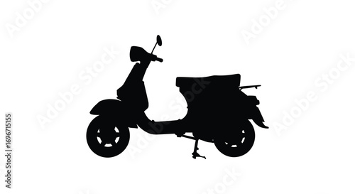 a classic scooter design with sleek curves and retro charm silhouette