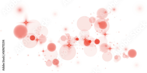 Magic Red Bokeh Glow with Soft Focus Circles and Gentle Shine for Celebration or Party Design