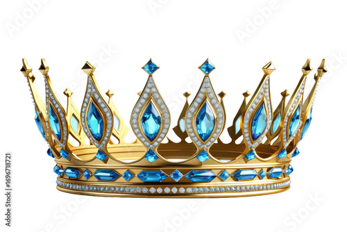 Wallpaper Mural A high quality photograph of a single golden crown isolated on a transparant or white background Torontodigital.ca