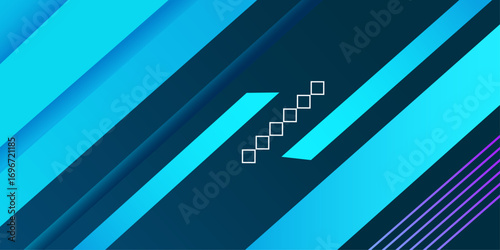 Modern gradient shape blue abstract banner design background.