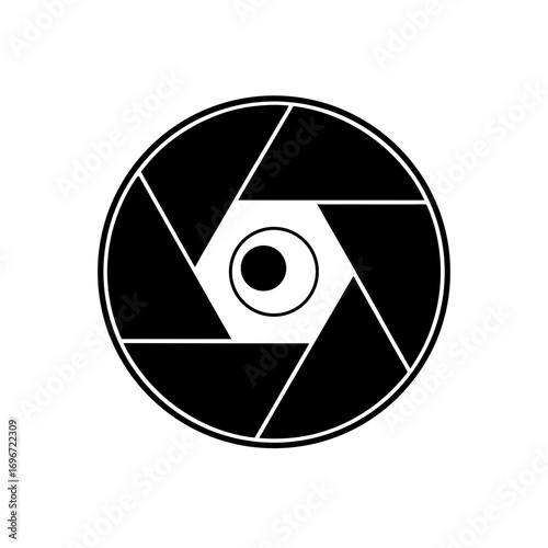 Aperture diaphragm in black and white style