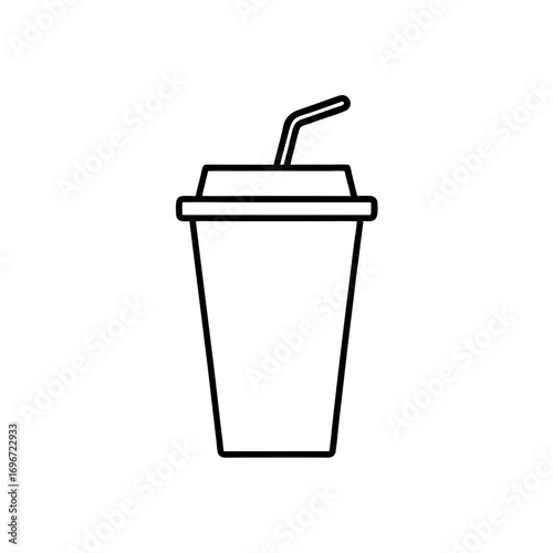 Outline drawing of a disposable cup drink