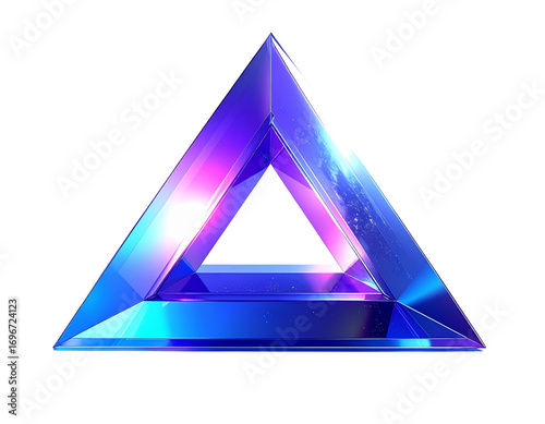Luminous triangle with cosmic glow