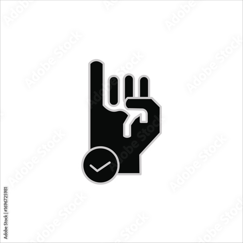 promise icons. simple solid vector illustration