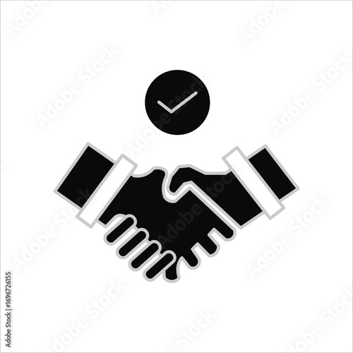 commitment icons. simple solid vector illustration