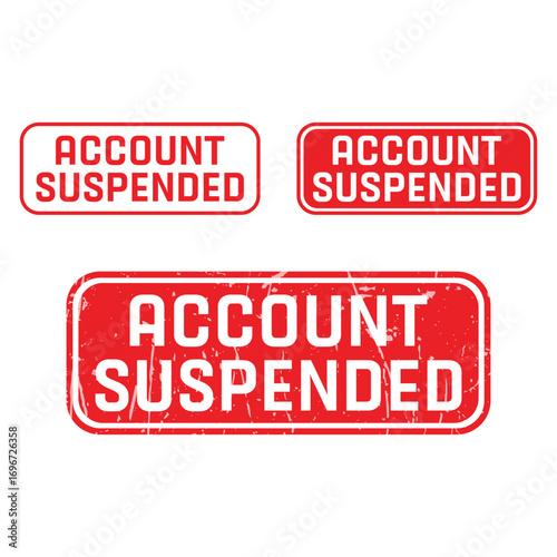 Account Suspension, Vector Stamp