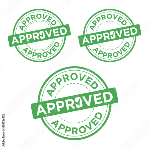 Approved Stamp Vector – Rubber Seal Label Icon