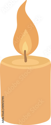 Illustration of a Burning Candle
