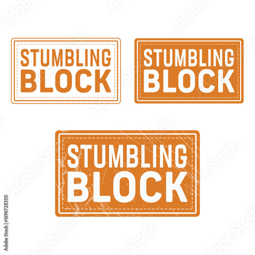 Stumbling Blocks stamp, vector design for use