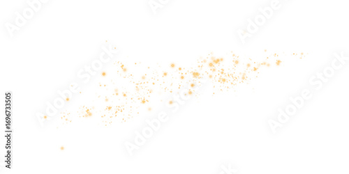 Yellow Magical Glowing Particles, Burst with Confetti and Firework Spark Elements for Celebration Design
