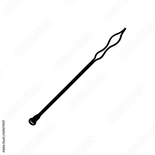 Simple black line drawing of a spearhead