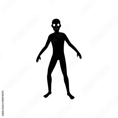 Silhouette of a creepy halloween monster man