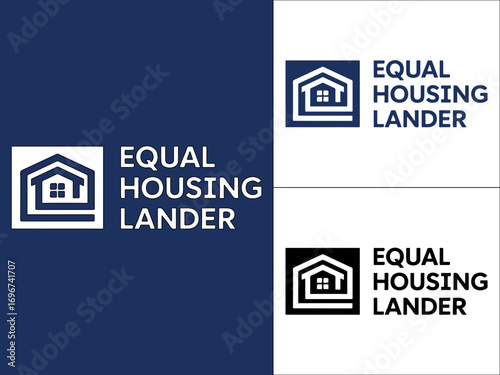 Equal housing lender logo promoting fair and accessible homeownership rights Vector
