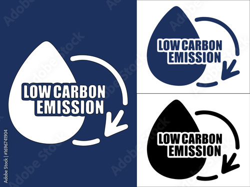 Low carbon emission symbol representing sustainable energy and Environment vector