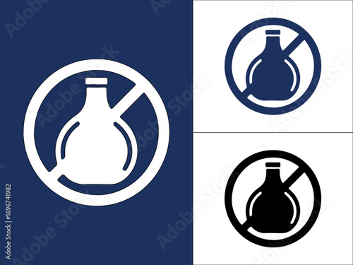 No bottle symbol indicating prohibition against bottles in Vector