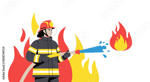 Brave Firefighter Heroically Extinguishes Flames With Water, Saving Lives In Action