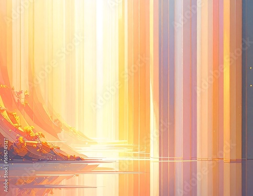 Sunlight through a canyon