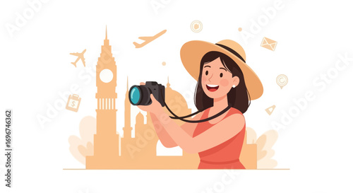 Capturing Moments: A Traveler Exploring Iconic Landmarks and Destinations Around the World