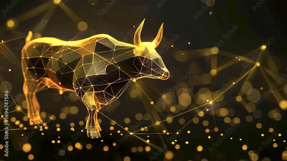 El Toro Dorado del Éxito: Poder, Riqueza y Mercado Alcista en Movimiento