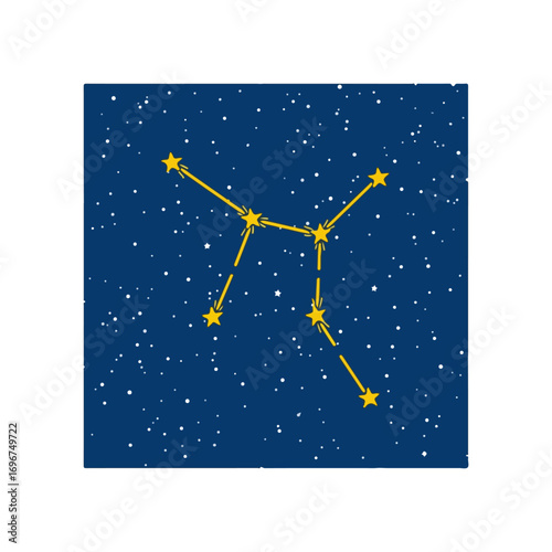 Constellation Starry Night Vector Illustration Design