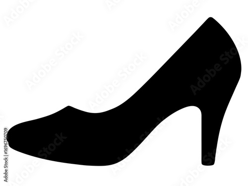 high heel black silhouette vector,ladies high heel icon