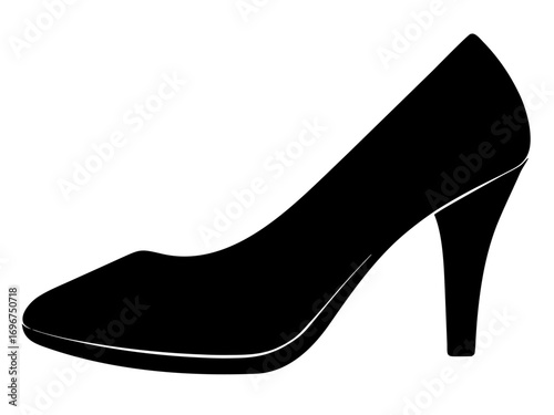 high heel black silhouette vector,ladies high heel icon