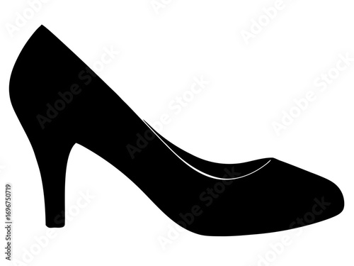 high heel black silhouette vector,ladies high heel icon