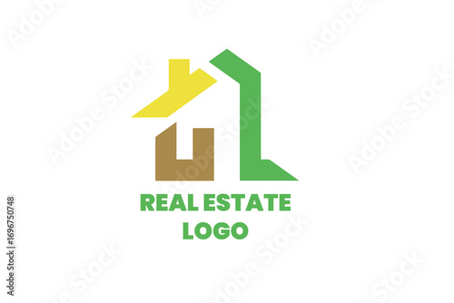 A sleek, minimalist, and sophisticated logo that blends classic real estate motifs with contemporary design. It aims to evoke feelings of stability, growth, and aspiration, suitable for a high-end or 