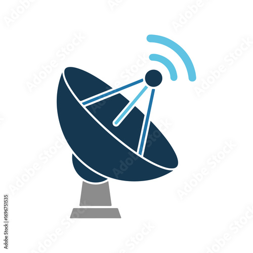 Satellite Dish Vector Illustration Communication Icon