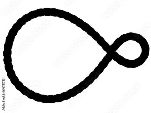 Rope  black silhouette vector,rope circle  icon
