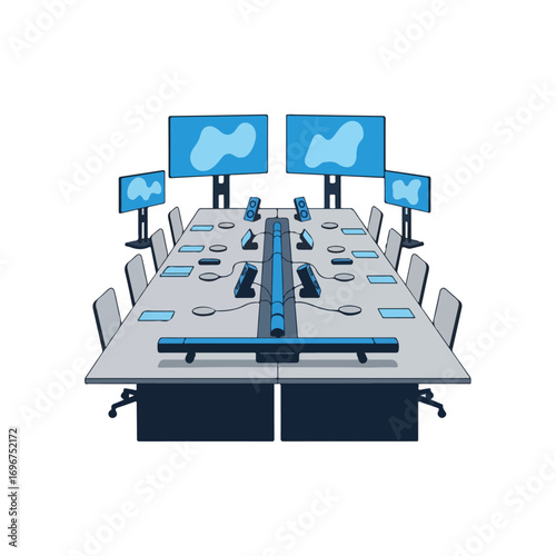 Vector Illustration of a Modern Conference Room