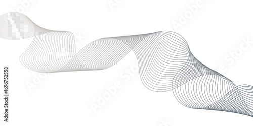 Abstract flowing wave line background with smooth dynamic curves, elegant motion stripes, futuristic energy pattern, modern digital fluid design art.