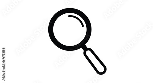 Vector illustration of magnifying glass icon for search or zoom