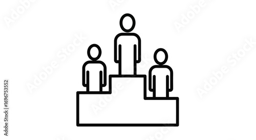 Vector illustration of podium icon representing success and achievement