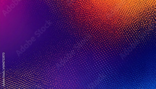 Abstract halftone gradient background design with vibrant color transition