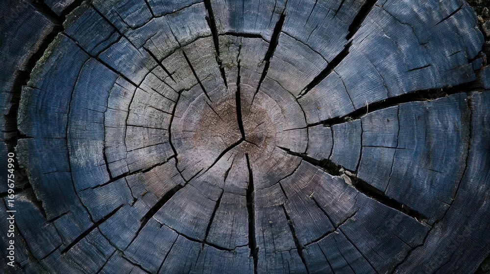 Fototapeta premium Tree stump texture with growth rings