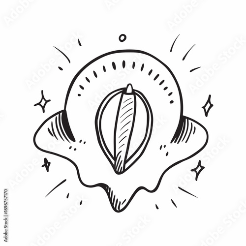 Freshly picked peach sketch, radiating natural sweetness and vibrant energy, perfect for food blogs, culinary branding, and healthy lifestyle content