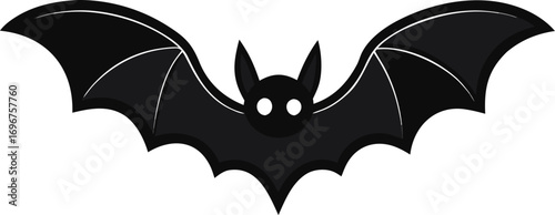 black bat wings spooky on transparent background