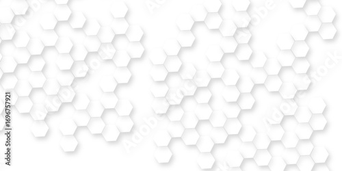 Minimalist abstract modern seamless dynamic and empty smooth White Hexagon Background with Geometric Patterns Creating Modern, Clean, and Stylish Visual Design Effects.