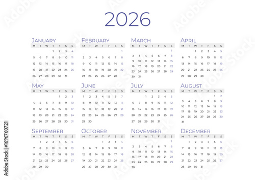 Calendar For 2026 Year Starts On Sunday