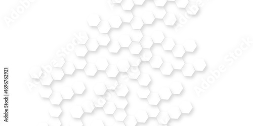 Abstract dynamic and elegant geometric patterns of White Hexagon Background with Subtle Geometric Pattern for Modern, Minimal, Clean Design Layouts.