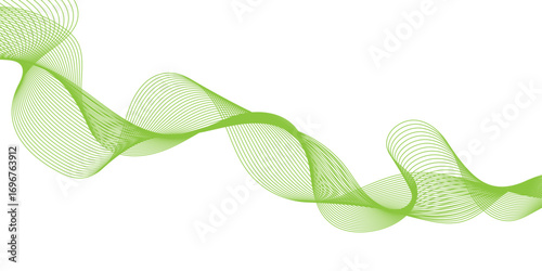 Abstract wave line background with smooth flowing curves, dynamic motion effect, modern pattern, gradient flow, elegant decorative digital design.	