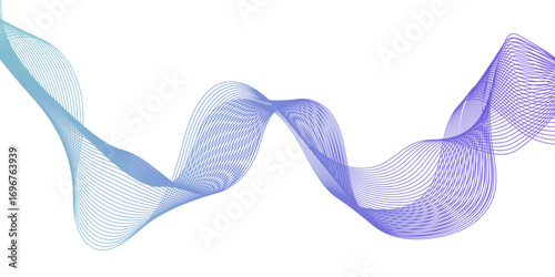 Abstract wave line background with smooth flowing curves, dynamic motion effect, modern pattern, gradient flow, elegant decorative digital design.	