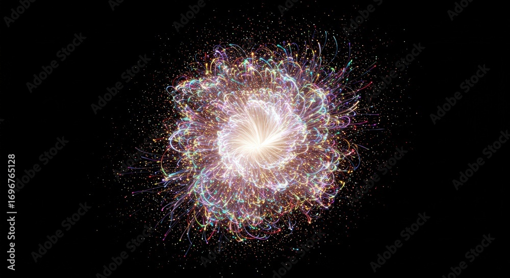 Fototapeta premium Dynamic Digital Innovation Burst Abstract Technology Background