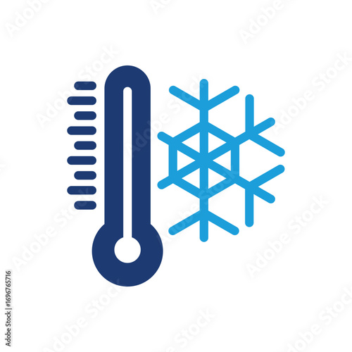 cold temperature colored icon vector design good for web or mobile app